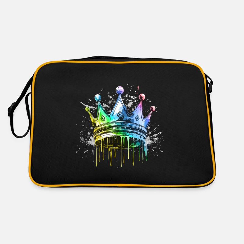 Crown Symbol Colorful King Retro Bag