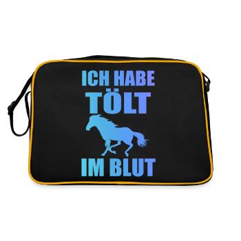 Isländer Islandpferd Islandpferde Geschenk - Sac Retro - noir/or - Dos