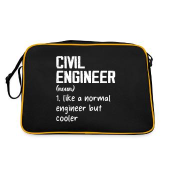 Civil Engineer Civil Engineer Building Engineer - Retro Bag - black/gold - Back