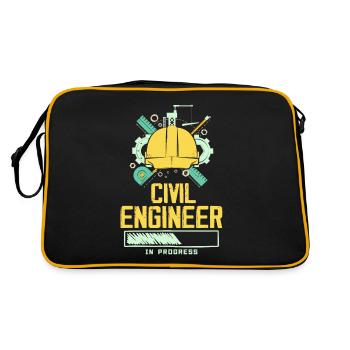 Future career as a civil engineer Civil engineering - Retro Bag - black/gold - Back