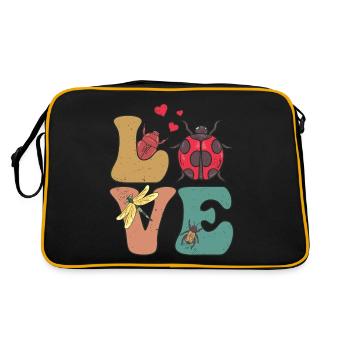 Entomologie, entomologiste, Coléoptère - Sac Retro - noir/or - Dos