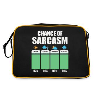 Chance Of Sarcasm - Retro Bag - black/gold - Back