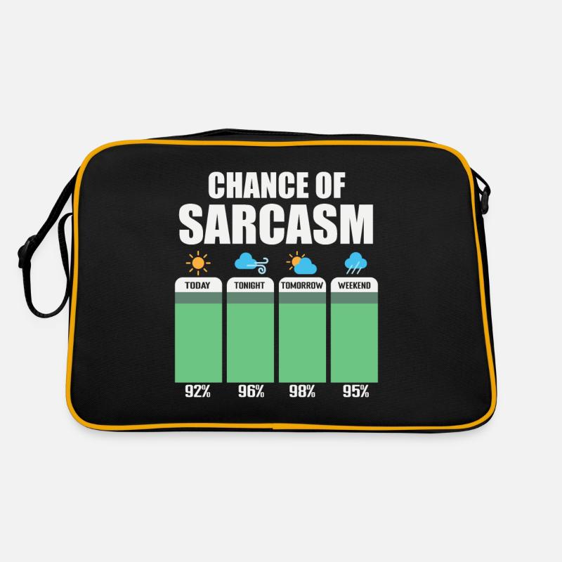Chance auf Sarkasmus Retro Tasche