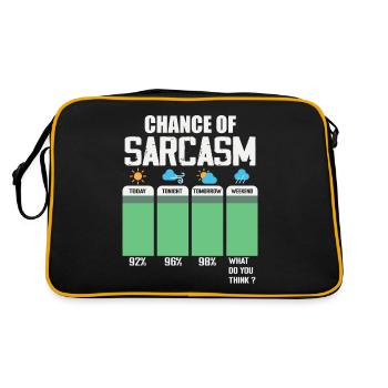 Chance Of Sarcasm - Retro Bag - black/gold - Back