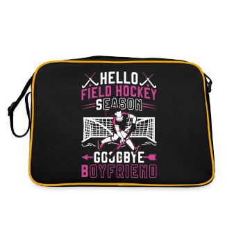 Field Hockey Hello Field Hockey - Retro Tasche - Schwarz/Gold - Hinten