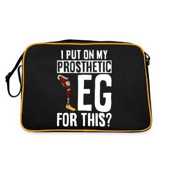 Leg prosthesis amputees - Retro Bag - black/gold - Back