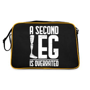 Amputated Amputated Leg Prosthesis - Retro Bag - black/gold - Back