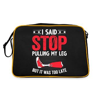 Funny prosthetic leg - Retro Bag - black/gold - Back