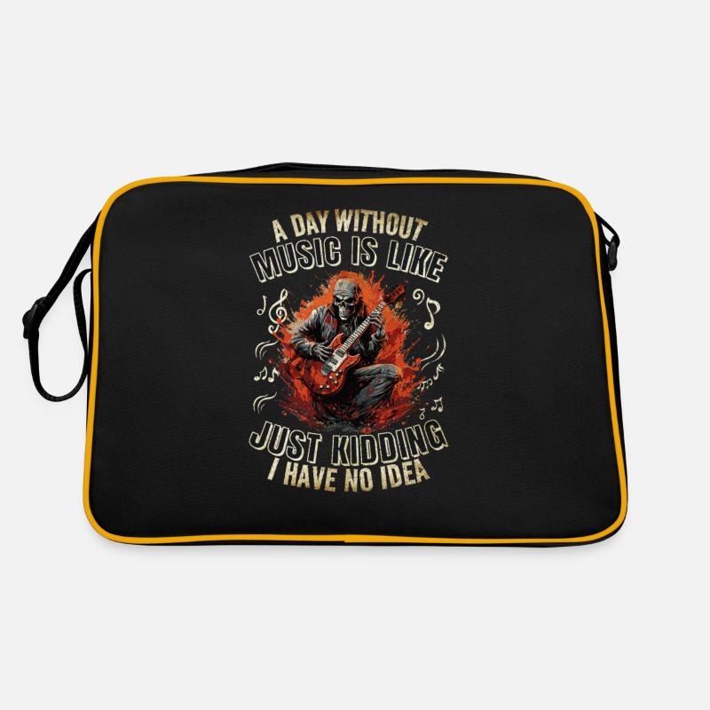 Gitarristen E-Gitarren lustige Sprüche Retro Tasche