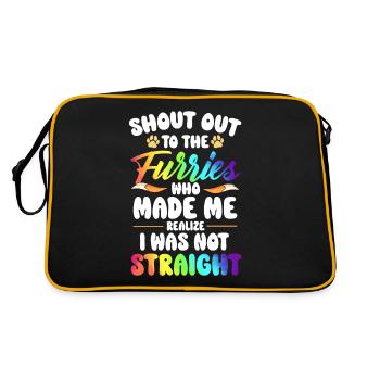 LGBTQ Furry Fandom - Retro Bag - black/gold - Back
