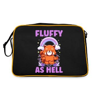 Furry Fandom Fursona Fursuit Fox - Retro Bag - black/gold - Back