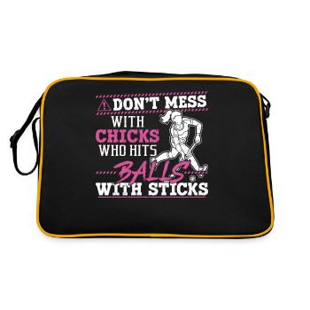 Hockey sur gazon Adulte Humour Ne pas - Sac Retro - noir/or - Dos