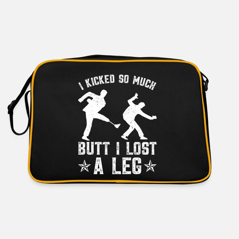 Beinprothese Amputierter Retro Tasche