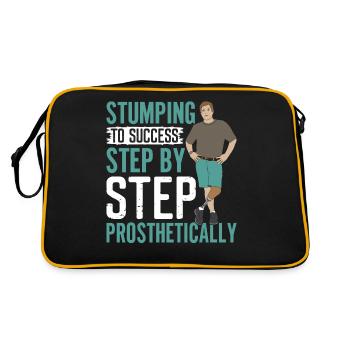 Leg prosthesis amputees - Retro Bag - black/gold - Back