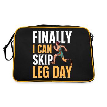 Funny prosthetic leg for amputees - Retro Bag - black/gold - Back