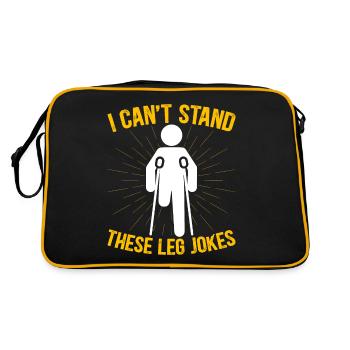 Funny prosthetic leg for amputees - Retro Bag - black/gold - Back