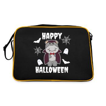 Hippo Happy Halloween Cute Vampire Costume - Retro Bag - black/gold - Back