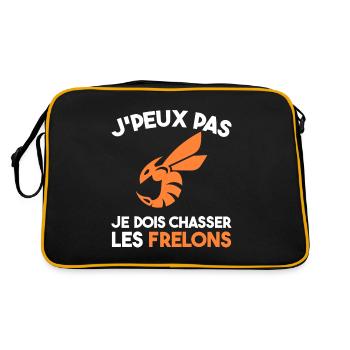 Chasseur De Frelons Insecte J'peux Pas Humour - Sac Retro - noir/or - Dos
