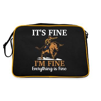 Bull Rider Bull Riding Cowboy - Sac Retro - noir/or - Dos