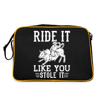 Bull Rider Bull Riding Cowboy - Sac Retro - noir/or - Dos