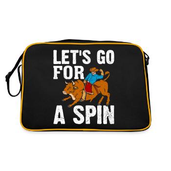 Bull Rider Bull Riding Cowboy - Sac Retro - noir/or - Dos