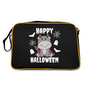 Hippo Happy Halloween Cute Devil Witches Costume - Retro Bag - black/gold - Back