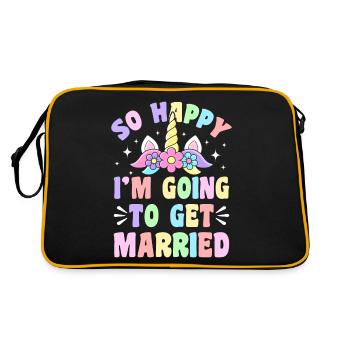 Douche nuptiale de mariage - Sac Retro - noir/or - Dos