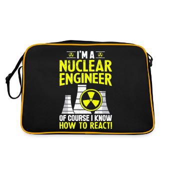 Funny Nuclear Power Plant - Retro Bag - black/gold - Back
