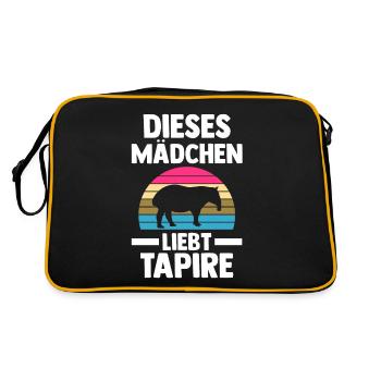 Tapir - Retro Tasche - Schwarz/Gold - Hinten