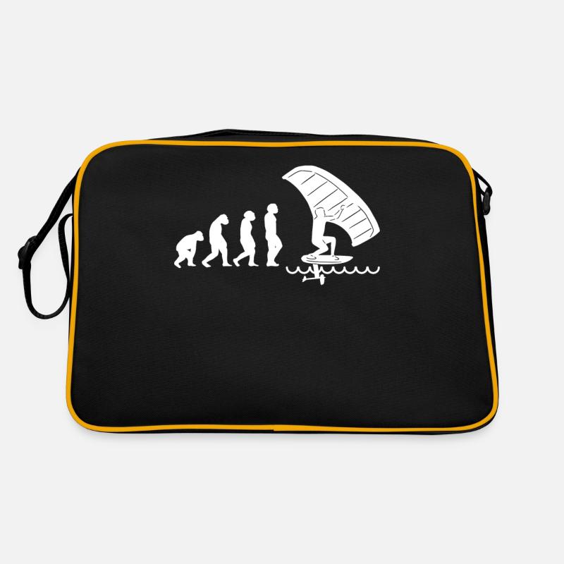 Wingfoil-Surfer Wingfoiling Hydrofoil Evolution - Retro Tasche - Schwarz/Gold