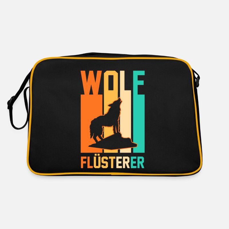 Tier Waldtier Wolf Retro Tasche