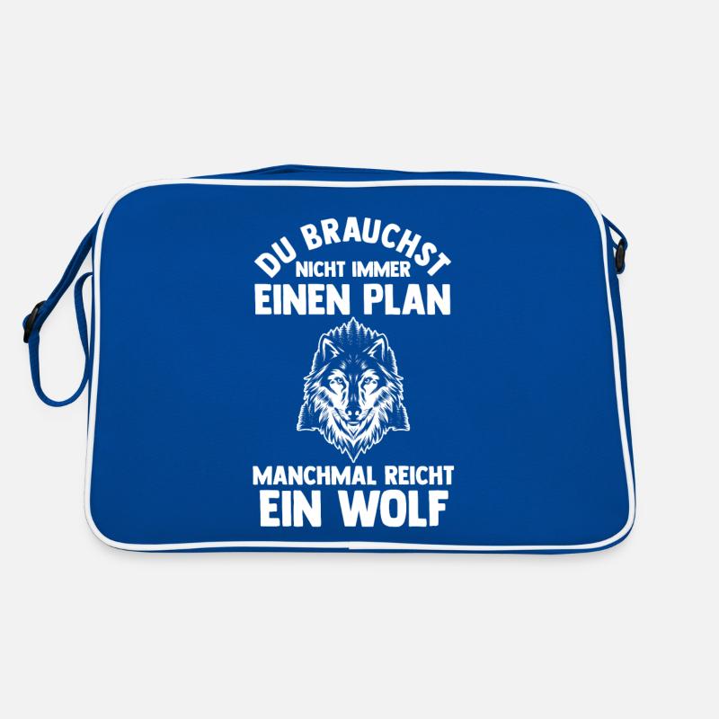 Tier Waldtier Wolf Retro Tasche