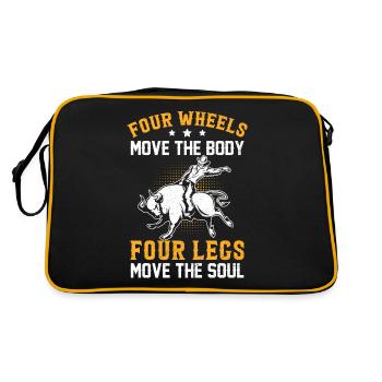 Bull Riding Bull Rider Cowboy - Sac Retro - noir/or - Dos