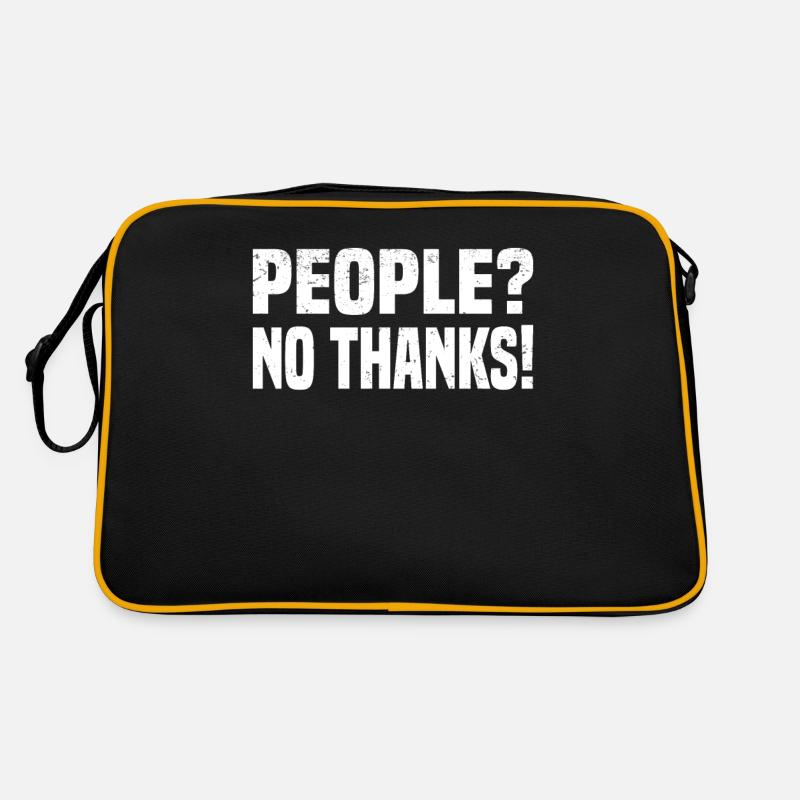 Misanthrop Menschenhasser Asozial Introvertiert Retro Tasche