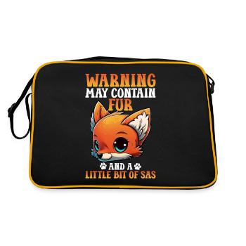 Furry Fandom Fursona Fursuit - Retro Bag - black/gold - Back