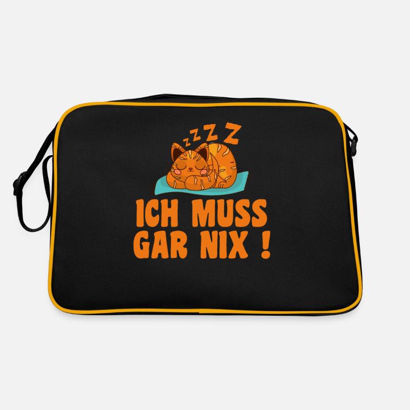 Ich Muss Gar Nix Retro Tasche