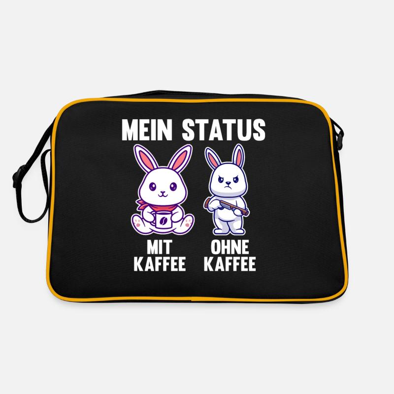 Hase Mein Status Mit Kaffee Ohne Kaffee Retro Tasche