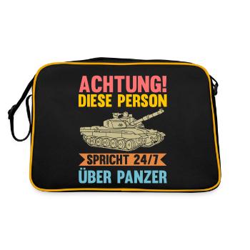 Tanker Soldat Char - Sac Retro - noir/or - Dos