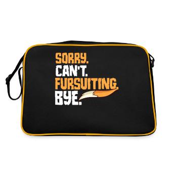 Furry Fandom Fursona Fox - Retro Bag - black/gold - Back