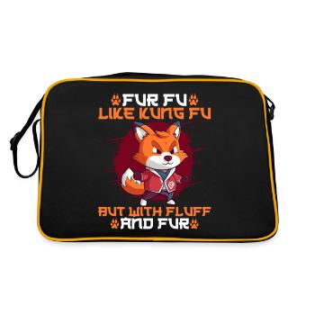 Furry Fandom Fursona Fox - Retro Bag - black/gold - Back