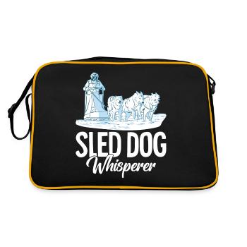 Mushing Dog Sledding Musher - Retro Bag - black/gold - Back