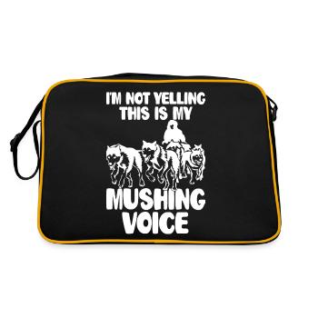 Mushing Dog Sledding Musher - Retro Bag - black/gold - Back