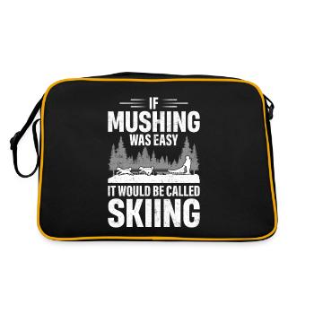 Mushing Dog Sledding - Retro Bag - black/gold - Back