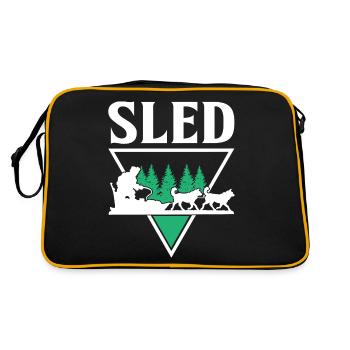 Mushing Dog Sledding Musher - Retro Bag - black/gold - Back