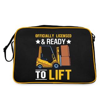 Forklift Driver Forklift Driver - Retro Bag - black/gold - Back
