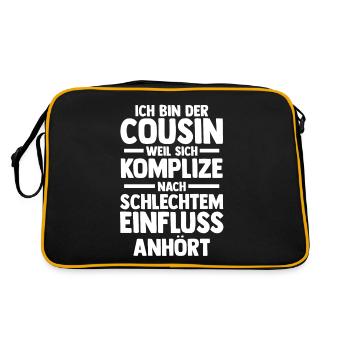 Cousins Cousin - Retro Tasche - Schwarz/Gold - Hinten