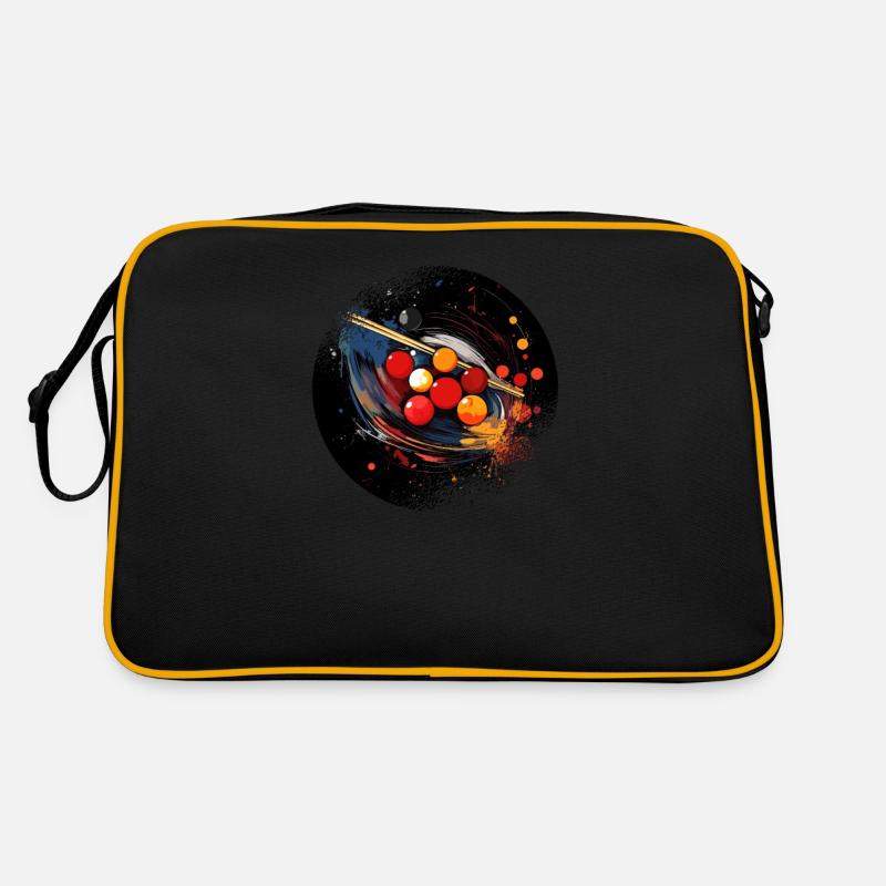 Jeu de snooker, table de snooker, boules de snooker, Vintage Sac Retro
