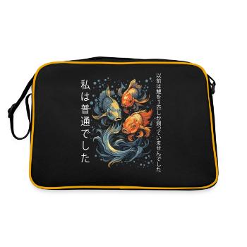 Koi Fish Koi Carp Koi Garden Pond Funny - Retro Bag - black/gold - Back