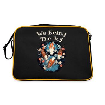 Koi Fish Koi Carp Koi Garden Pond Funny - Retro Bag - black/gold - Back