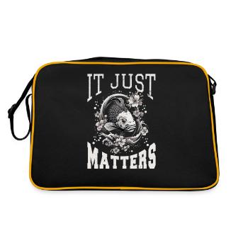Koi Fish Koi Carp Koi Garden Pond Funny - Retro Bag - black/gold - Back